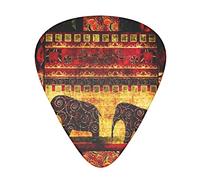 African Elephant Patchwork Printed Guitar Picks Personalized Guitar Plectrums 12 Pcs For Acoustic Guitar Electric Guitar And Bass Bulk Guitar Pick One Size