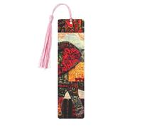 African Elephant Patchwork Printed Metal Bookmarks M - Pink Lightweight Aluminium Book Marker for Books, Journals & Gifts, Ideal Book Lovers, Holiday Decor & Crafts