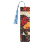 African Elephant Patchwork Printed Metal Bookmarks S - Sky Blue Lightweight Aluminium Book Marker for Books, Journals & Gifts, Ideal Book Lovers, Holiday Decor & Crafts