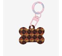 African Elephant Patchwork Printing 1 Pc Dog Bone Shape Id Tags Double Sided with Key Ring Craft for Pets