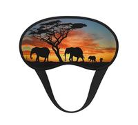 African Elephant Polyester Sleep Mask,Light Blocking Sleep Eye Mask,Night Sleeping Mask, Eye Blinder