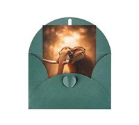 African Elephant Print Adorable Blank Cards& Envelopes,Unique Designs Perfect for Festivals, Invitations