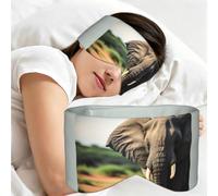 African Elephant Print Adults Sleeping Eye Mask Soft Breathable Versatile Blindfold Daily Travel