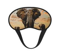 African Elephant Print Blackout Sleep Mask for Women & Men, Zero Eye Pressure Eye Mask for Travel and All - Around Sleep