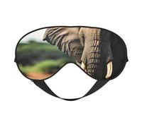 African Elephant Print Comfortable Eye Mask Full Coverage Lightweight Men Women Outdoor Travel Relaxation
