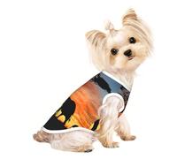 African Elephant print Dog Shirts for Small Dogs Stretchy T-Shirts Lightweight Tank Top Sleeveless Striped Vest