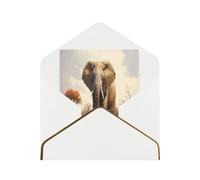 African elephant Print Greeting Cards with Envelopes, Postcards | Assorted Greeting Cards Set, Blank Festive Paper Cards For Birthday Halloween Christmas Thanksgiving Easter
