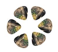 African Elephant Print Guitar and Ukulele Picks For Music Lovers 12 PCS Mixed Gauges(0.46/0.71/0.96mm)