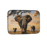 African Elephant Print Laptop Sleeve 13 inch, Ultra-Thin Computer Bag Notebook Computer Tablet Laptop Bag for Office Daily Commute