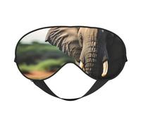 African Elephant Print Silk Like Sleep Eye Mask Comfortable Blindfold Adjustable Soft Eye mask for Sleep