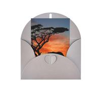 African Elephant Printing Vertical Blank Paper Holiday Greeting Thankful For You (Thinking Of You Card Birthday Card)