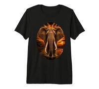 African Elephant Safari Sunset Nature Elephant Lover Premium T-Shirt
