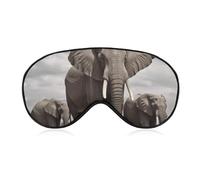 African Elephant Sleep Mask Comfort Travel Eye Masks with Adjustable Elastic Strap Soft Funny Block Light Sleep Eye Cover for Side Sleeper for Nap Men Women Gift