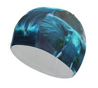African Elephant Water Unisex Swimming Cap Elastic Comfort Shower Caps Fits All Hair Swim Accessories