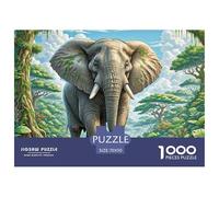African Elephant1000 Piece Puzzle Educational Game Animals A Challenging Puzzle for Adult 70x50cm/1000pcs
