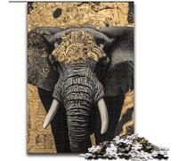 African Elephants Jigsaw Puzzles for Adults Teenagers Jigsaws Puzzle, Challenging Game And Family Play with Matching Poster And Trivia Sheet (50x75cm)