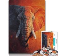 African Elephants Jigsaws Puzzles 1000 Pieces for Adults Gifts,Family Game Stress Reliever Difficult Challenge Great Gifts And Toys (75x50cm)