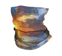 African Elephants Taking a Walk by the Seaside Under the Sunset Dual-Sided Sweat Band Head Scarf for Men Women, Seamless Workout Head Wrap, Breathable Quick-Dry for Fitness Travel