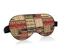 African Enthic Tribal Pattern Eye Masks Cover Blocks Light Sleep Mask Shade Cover Blindfold Relaxing Eyeshade Cover with Adjustable Head Strap for Men Women Kids