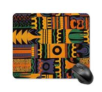 African Ethnic Pattern Mouse Pad Square Laptop Mouse Mat Cute Computer Mousepad Keyboard Pad Non-Slip Desk Pads for Gaming Office Work Home 25 * 30cm