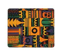 African Ethnic Pattern Mouse Pad Waterproof Gaming Mousepad for Office Computer Mousepads for Desk Pad with Non-Slip Rubber Base Washable Cloth Mouse Mat 7.9 x 9.5 in