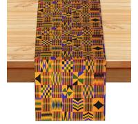 African Ethnic Pattern Multi Purpose Table Runner for Home Decor, Printed Table Cloth for Kitchen Table, Countertops & Dining Area
