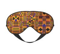 African Ethnic Pattern Night Mask Soft Reversible Eye Cover Adjustable Strap Light Blocking Comfortable Rest