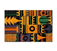 African Ethnic Pattern Placemats 30x45cm Linen Heat Resistant Placemats Waterproof Table Place Mats Washable Wipeable Outdoor Placemat for Kitchen Dining Room Table Decorations