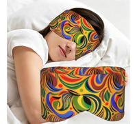 African Ethnic Pattern Print Sleep Mask,Coverage Eye Mask,Soft Breathable Blindfold for Travel Nap Work