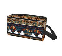 African Ethnic Pattern Print Travel Storage Bag for Men Women,Large Capacity Organizer Portable Toiletry Bag