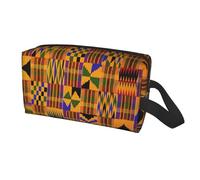 African Ethnic Pattern Print Travel Storage Bag for Men Women,Large Capacity Organizer Portable Toiletry Bag