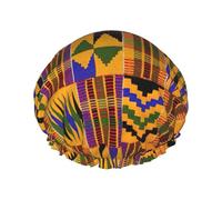 African Ethnic Pattern Print Various Activities Shower Cap Reusable Soft And Lightweight Bath Hair Cap Long Hair