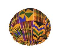 African Ethnic Pattern Shower Cap Shower Caps For Women Double-Layer Waterproof Shower Caps, Reusable.