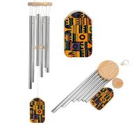 African Ethnic Pattern Wind Chimes for Outside Memorial Tuned Outdoor Windchimes Large Garden Decor Wind Chime with Melodious Sound for Mom Dad Grandma Home Garden Patio Decor