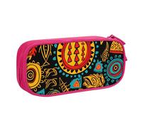 African Ethnic Pencil Case for Boys Girls Indian Large Pen Bag Desk Stationery Organizer Pencil Pouch for School Office Zippered Makeup Bag