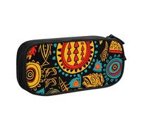 African Ethnic Pencil Case for Boys Girls Indian Large Pen Bag Desk Stationery Organizer Pencil Pouch for School Office Zippered Makeup Bag