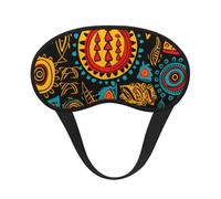 African Ethnic Sleep Mask for Women Men Soft Blackout Eye Mask | Indian Eye Cover for Sleeping Adjustable Strap Travel Blindfold for Home Office