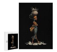 African Ethnic Tribe Lady Jigsaw Puzzle for Adults Wooden Challenging Puzzles Gift for Family Friends