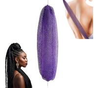 African Exfoliating Body Net Sponge, African Double-Sided Exfoliating Washcloth, Afro Loofah Wash Cloth, African Exfoliating Net for Shower, Face & Body Scrub Towel for All Skin Types (E Purple)
