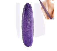 African Exfoliating Body Net Sponge, Dual-Sided Gentle Exfoliating Towel for Face & Body, Afro Scrub Body Scrubber Exfoliator Washcloth, Gentle Scrubber for All Skin Types (Purple, A)