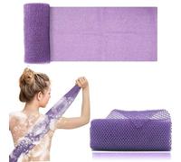 African Exfoliating Net Sponge - Bath & Shower Net Sponges, Back Scrubber Washcloth for Shower, Beauty Skin Cleaning for Shower Spa Massage (Purple)