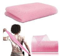 African Exfoliating Net Sponge - Bath & Shower Net Sponges, Back Scrubber Washcloth for Shower, Beauty Skin Cleaning for Shower Spa Massage (Pink)