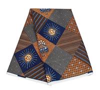 African Fabric 6 Yard Printed Wax Cloth African Ankara Fabric for Party Dress 6494