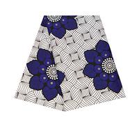 African Fabric 6 Yards BintaRealwax 100% Polyester Ankara Fabric for Party Dress 6343