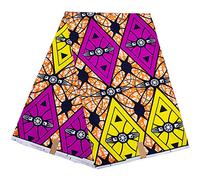 African Fabric Kente Cloth by The Yard 6 Yards/Pieces Polyester African Ankara Print Wax Fabric A21