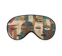 African Faces Art Masks Comfortable Sleep Eye Mask Soft Covers for Sleeping with Adjustable Strap