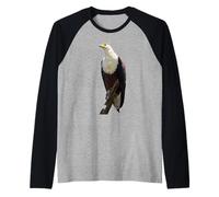 African Fish Eagle Haliaeetus Vocifer Safari Bird Raglan Baseball Tee