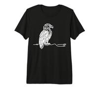 African Fish Eagle Line Art Birdwatcher Premium T-Shirt