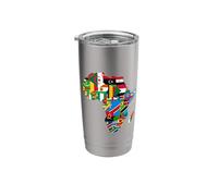 African Flags, Africa Map, African Silhouette, African Pride Stainless Steel Insulated Tumbler