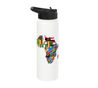 African Flags, Africa Map, African Silhouette, African Pride Stainless Steel Insulated Water Bottle